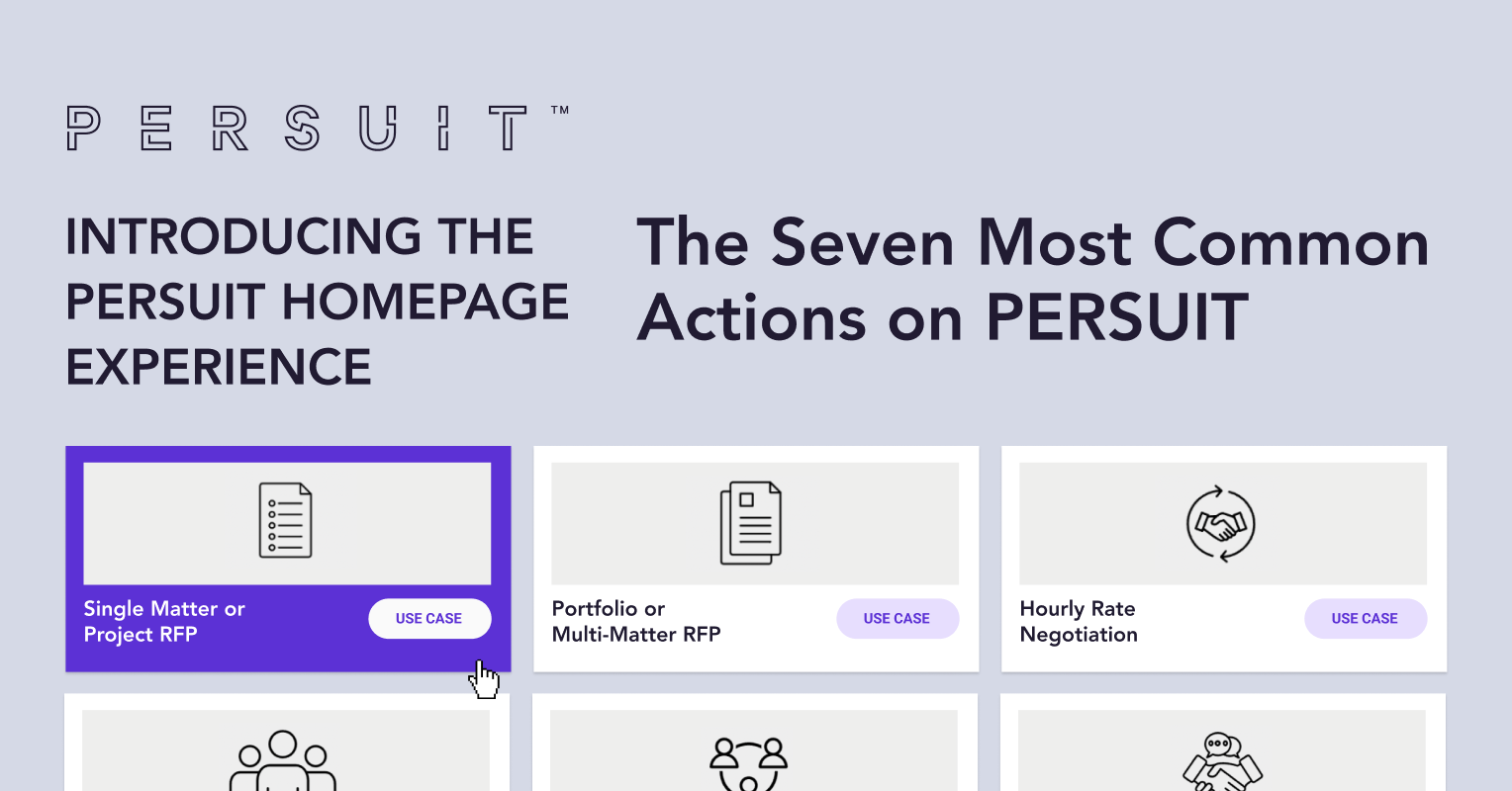 Introducing the PERSUIT Homepage Experience: The 7 Most Common Actions on PERSUIT